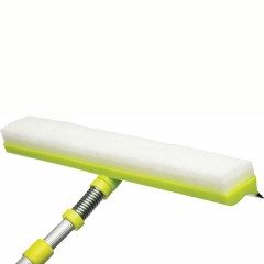 Швабра для мытья окон Home Queen сгон(склиз) губка, ручка телескопическая - фото 4