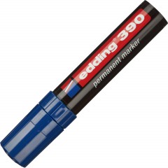 Маркер перманентный (нестираемый) EDDING 390, СИНИЙ, скошенный наконечник, 4-12 мм, E-390/3 - фото 2