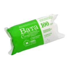 Вата хирург. стер. 100г ШК0973