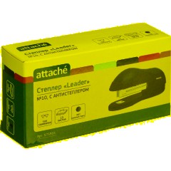 Степлер Attache leader до 15 листов, красный/черный, №10 антистеп - фото 2