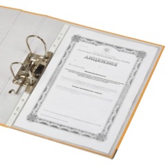 Папка-регистратор ATTACHE Colored light оранжевый 75мм, бум./бум.,мет.уг - фото 6