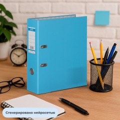Папка-регистратор ECONOMY PLUS 80мм, голубой, ПБП1,карм.кор.,мет.уг Папка-регистратор ECONOMY PLUS 80мм, голубой, ПБП1,карм.кор.,мет.уг - фото 13