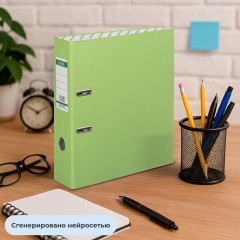 Папка-регистратор ECONOMY PLUS 80мм, лайм, ПБП1, карм.кор.,мет.уг Папка-регистратор ECONOMY PLUS 80мм, лайм, ПБП1, карм.кор.,мет.уг - фото 12