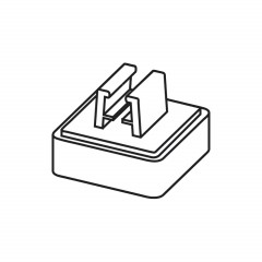 Держатель рамки под углом 90° к поверхности 35х35мм квад., 10 шт/уп - фото 4