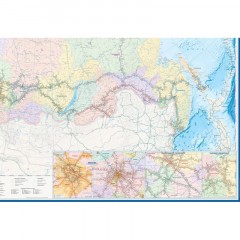 Карта настенная Железные дороги России и сопредел.госуд.,1:3,7млн,2,33х1,58 Карта настенная Железные дороги России и сопредел.госуд.,1:3,7млн,2,33х1,58 - фото 4