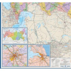 Карта настенная Транспорт России и сопредельных гос-в 1:3,7млн.2,33х1,58м Карта настенная Транспорт России и сопредельных гос-в 1:3,7млн.2,33х1,58м - фото 4