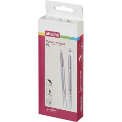 Ручка гелевая неавтомат. Attache Ice черный стерж, 0,5мм - фото 4