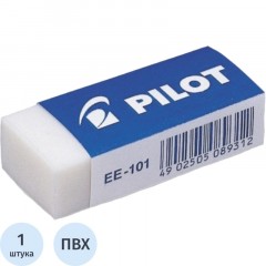 Ластик PILOT EE101 винил, карт.держатель, белый, Япония, 42х19х12мм EE101