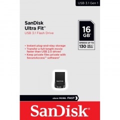 Флеш-память SanDisk Ultra Fit, 16Gb, USB 3.1 G1, чер, SDCZ430-016G-G46 Флеш-память SanDisk Ultra Fit, 16Gb, USB 3.1 G1, чер, SDCZ430-016G-G46 - фото 6