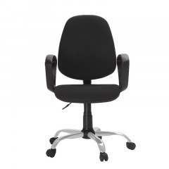 Кресло FA_EChair-222 PC ткань черная ТК1, Silver Кресло FA_EChair-222 PC ткань черная ТК1, Silver - фото 2