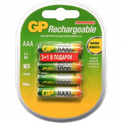 Аккумулятор GP 950mAh AAA 100AAAHC3/1-2DECRC4/100AAAHC3/1RGY-2CRCB4 бл/4шт - фото 2