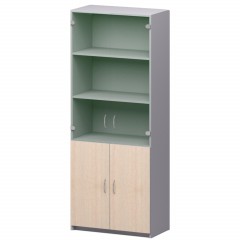 Шкаф SP Бюджет   со стекл. 2553 (651,879,655,670) д.ш.св./сер