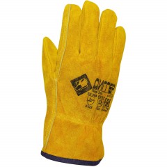 Перчатки защитные ДИГГЕР цельноспилковые желтые утепленные (Размер 10,5) - фото 4