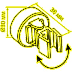 Держатель рамки магнитный под углом 180° к поверхности, 10 шт/уп. - фото 3