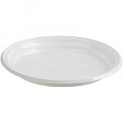 Тарелка одноразовая d-205мм, белая, бюджет, КОМУС ПС 100шт/уп - фото 2