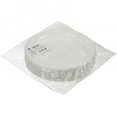 Тарелка одноразовая d-205мм, белая, бюджет, КОМУС ПС 100шт/уп - фото 3