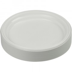 Тарелка одноразовая d-205мм, белая, бюджет, КОМУС ПС 100шт/уп - фото 4