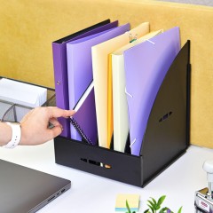 Лоток вертикальный для бумаг Attache сборный черный 5 отд.,240мм - фото 8