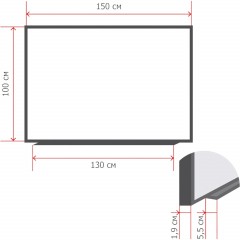 Доска меловая - магнитная зеленая 100х150 Россия-Корея - фото 2