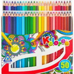 Карандаши цветные 50 цв. 3-гран.Kores 93350 Карандаши цветные 50 цв. 3-гран.Kores 93350 - фото 3