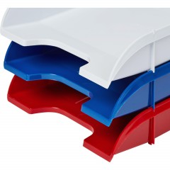 Лоток горизонтальный Attache Триколор 3шт/уп белый, синий, красный Лоток горизонтальный Attache Триколор 3шт/уп белый, синий, красный - фото 2