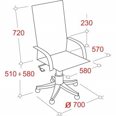 Кресло BN_Dp_EChair-559 TPU кожзам черный, металл черный - фото 8