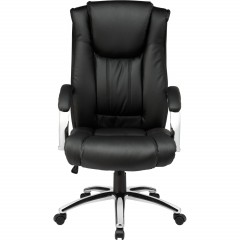 Кресло BN_Dt_EChair-561 TR рец. кожа черная, хром - фото 2