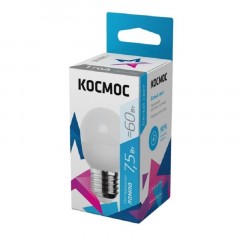 Лампа светодиодная Космос Экономик 7.5W E27 4500k бел.шар Лампа светодиодная Космос Экономик 7.5W E27 4500k бел.шар - фото 2