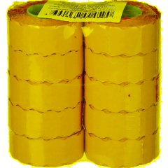 Этикет-лента 22х12 оранж волна 1000шт/рул 10рул/уп - фото 3