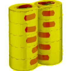 Этикет-лента 22х12 оранж волна 1000шт/рул 10рул/уп - фото 5