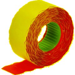 Этикет-лента 26х12 желт волна 1000шт/рул 10рул/уп - фото 4