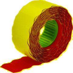 Этикет-лента 26х12 оранж волна 1000шт/рул 10рул/уп - фото 4