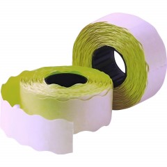 Этикет-лента 26х16 желт волна 1000шт/рул 10рул/уп - фото 4