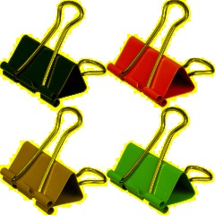 Зажимы для бумаг Attache Selection, 41мм, 24 шт, цветные, пласт.уп - фото 2