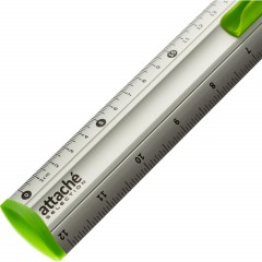 Линейка 30см Attache Selection aluminium с держателем зеленый - фото 2