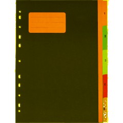 Разделитель листов с индексами Attache , А4,цифровой 1-5 , картон - фото 2