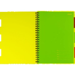 Бизнес-тетрадь 140л,кл,А4,SPIRAL BOOK Синий,евроспир,обл.пласт,раздел.84101 - фото 6