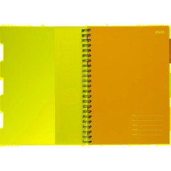 Бизнес-тетрадь 140л,кл,А4,SPIRAL BOOK Салатовый,евросп,обл.пл,раздел.84102 - фото 6