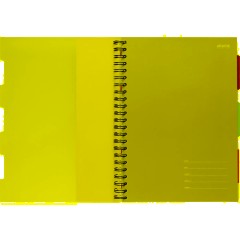 Бизнес-тетрадь 140л,кл,А4,SPIRAL BOOK Серый,евроспир,обл.пласт,раздел.84103 - фото 5