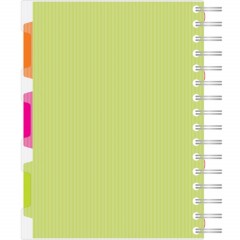 Бизнес-тетрадь 140л,кл,А5,SPIRAL BOOK Салатовый,евросп,обл.пл,раздел.84108 - фото 3