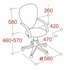 Кресло UP_EChair 325 PC ткань черная С11, пластик Кресло UP_EChair 325 PC ткань черная С11, пластик - фото 2