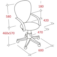 Кресло БМФ Easy Chair 223 PC ткань черная С11, хром - фото 6