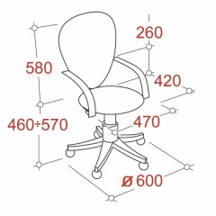 Кресло БМФ Easy Chair 223 PC ткань черная С11, хром - фото 3