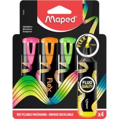 Набор текстовыделителей Maped FLUO PEP'S FLEX,1-5мм,4цв/наб, 740300 - фото 5