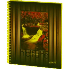 Тетрадь общая Attache,120л,клет,А5,спир,обл.лак.карт - фото 2