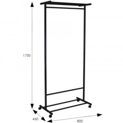 Вешалка МЕ_напольная М 9, колеса, чёрный - фото 5