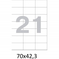 Этикетки самоклеящиеся  70х42.3 мм./21 шт. на лист. А4 (100л./уп) - фото 4