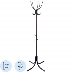 Вешалка ME_напольная М-10 5 черная крючков