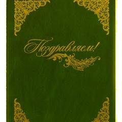 Папка адресная бумвинил А4 (объемная) Поздравляем с виньеткой синяя - фото 4