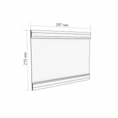 Ценникодержатель PS-T со скотчем, формат А4, гори, 10шт/уп Ценникодержатель PS-T со скотчем, формат А4, гори, 10шт/уп - фото 3